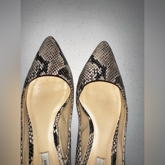 Cole Haan Snakeskin leather wedge pointed toe heels 5.5 office - Picture 9 of 13